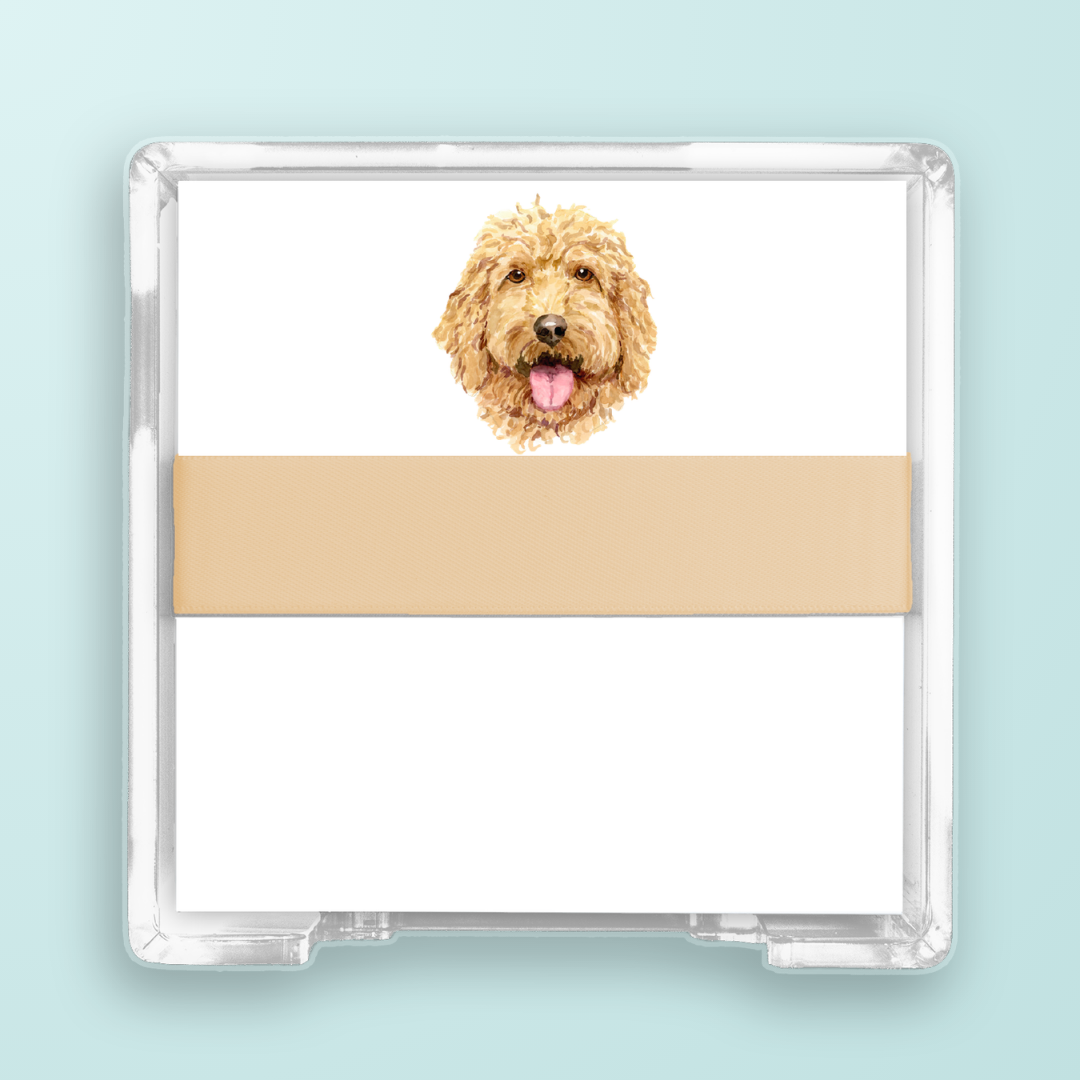 Golden Doodle Portrait Desk Set