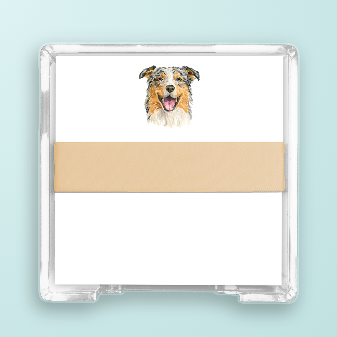 Australian Shepherd Portrait Desk Set