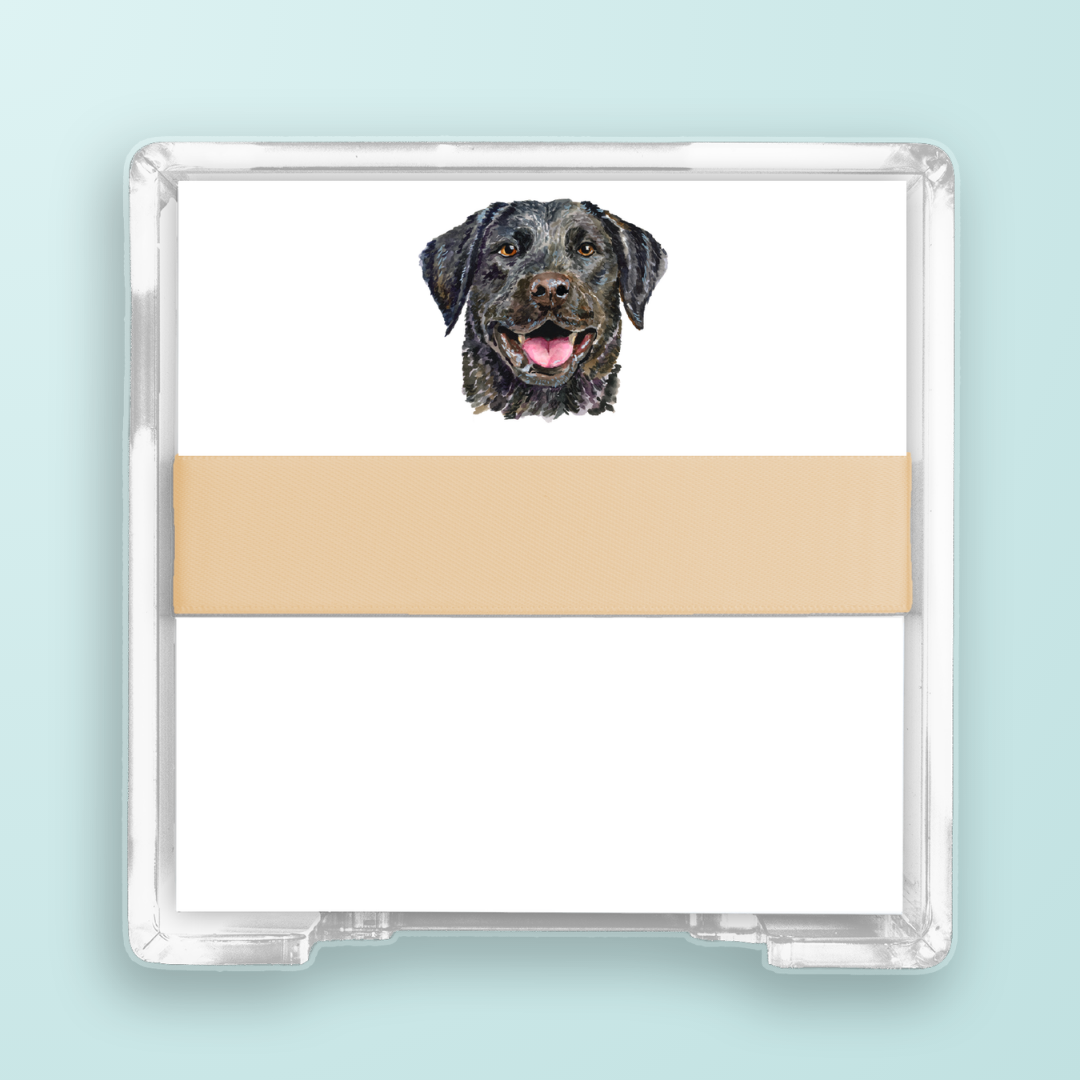 Black Lab Portrait Desk Set