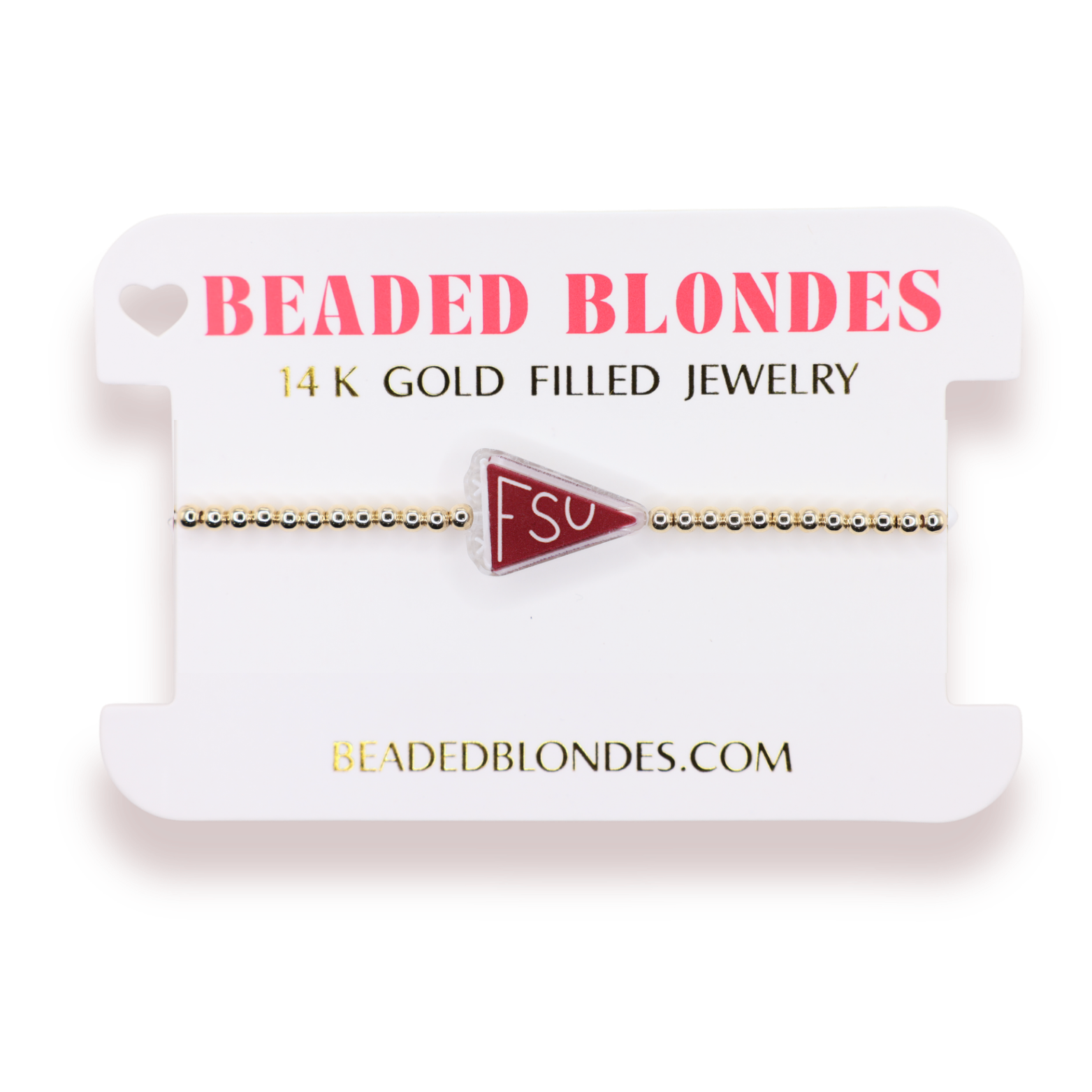 FSU Flag Bracelet on Gold