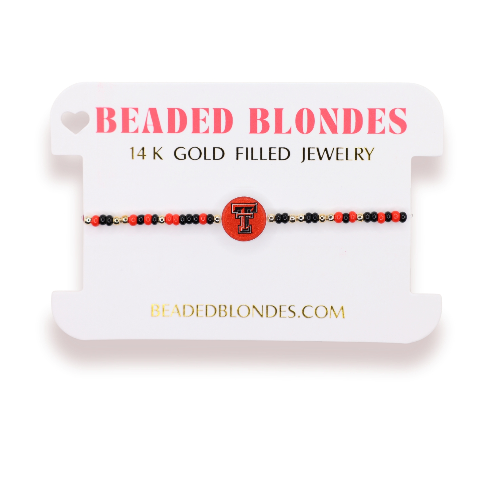 Texas Tech Logo Flip Bracelet on Color