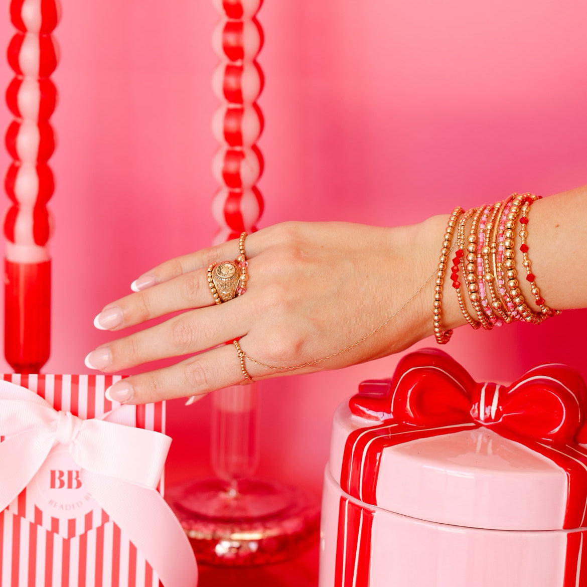 Bright Red Kim Bracelet