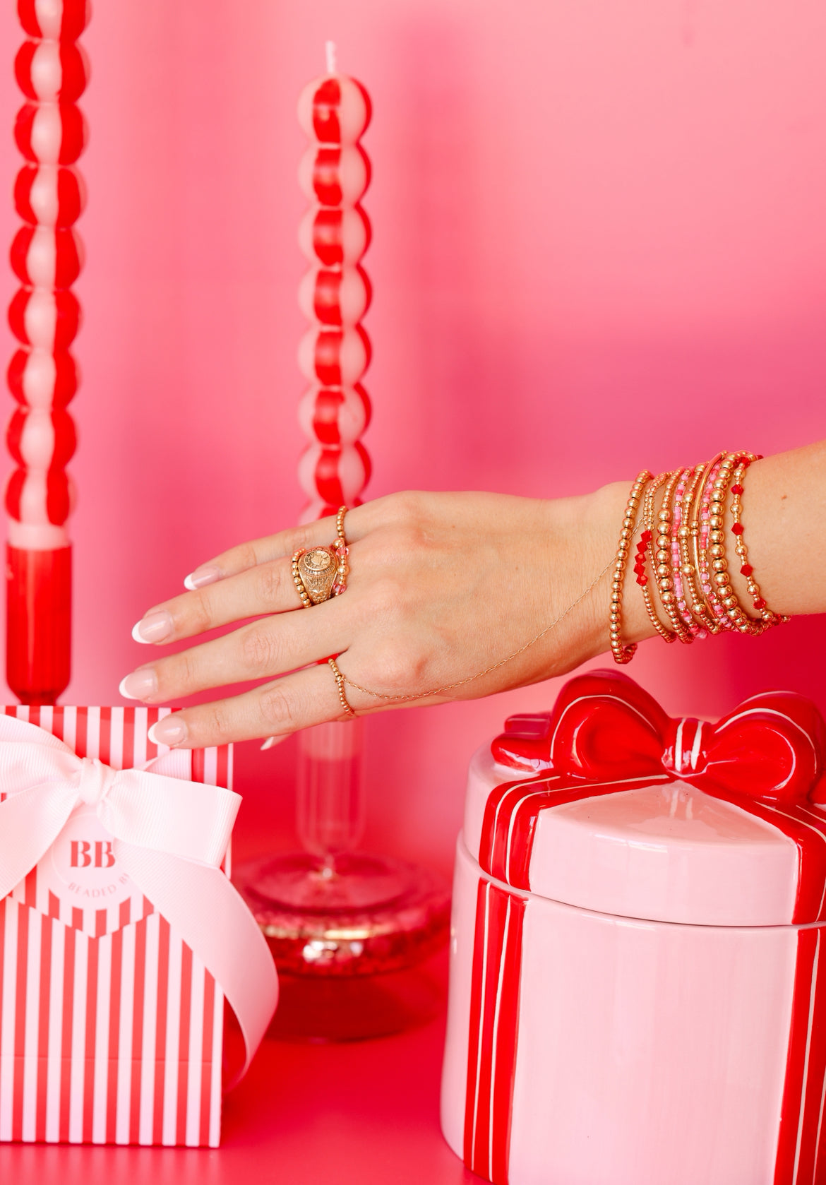 Bright Red June Bracelet