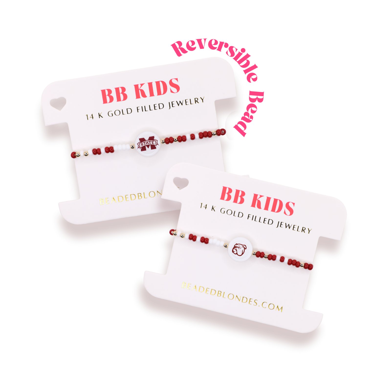 Mississippi State Logo Bracelet on Color (Kids Size)