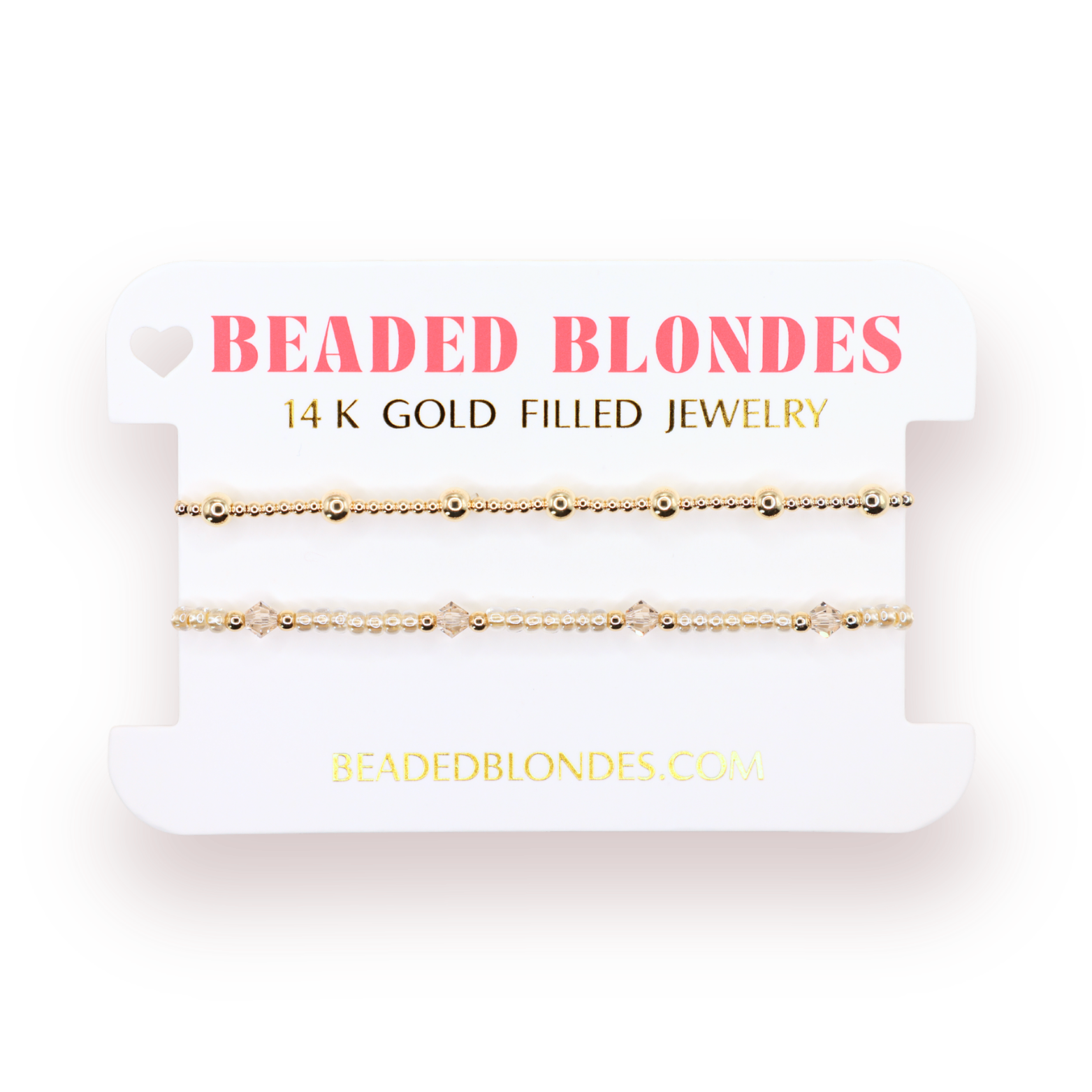 Eleanor Bracelet in Champagne + June in Gold (Stack of 2)