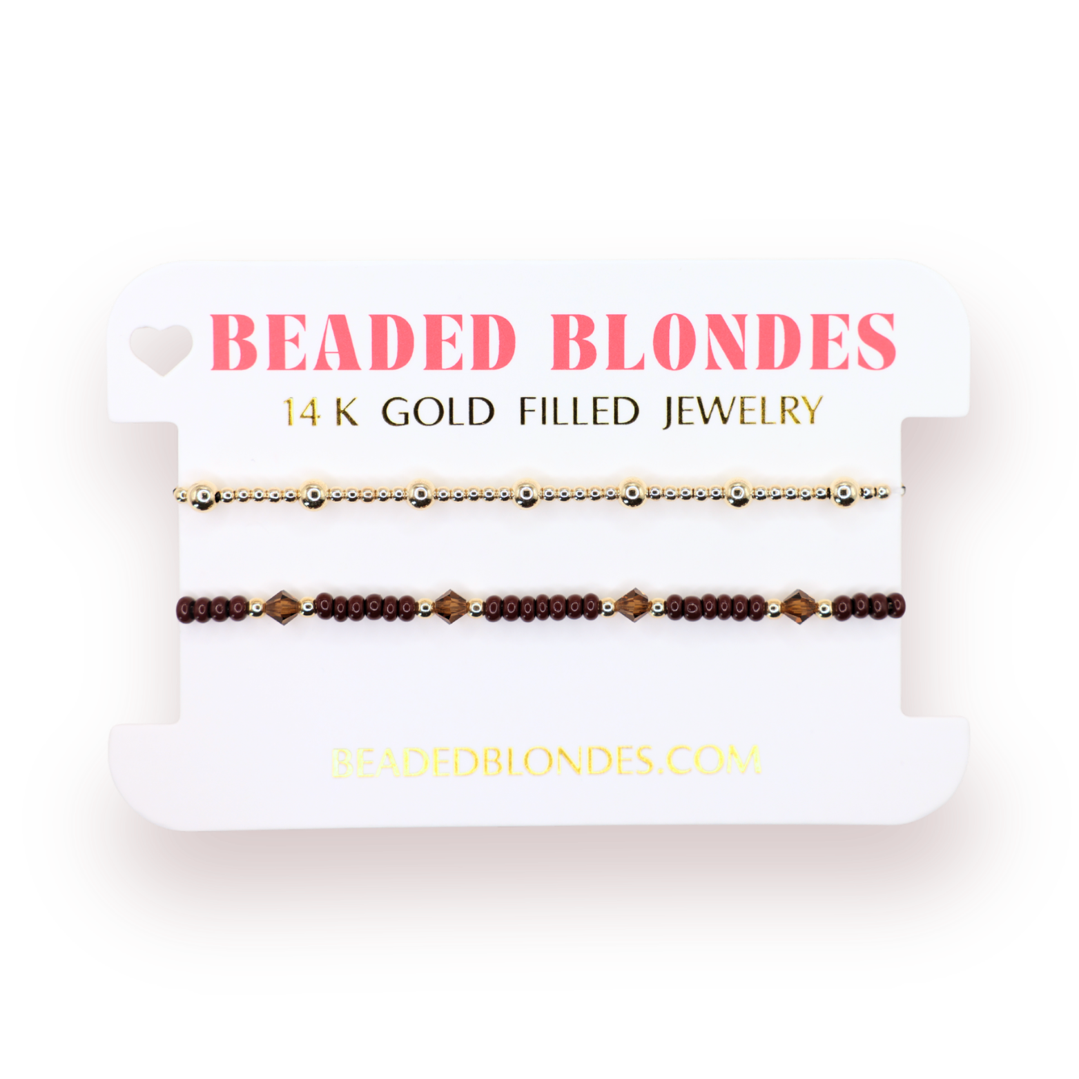 Eleanor Bracelet in Mocha + June in Gold (Stack of 2)