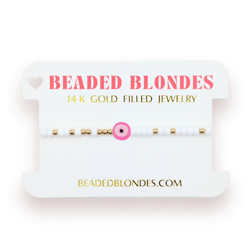 Pink Evil Eye Bracelet (Sale)