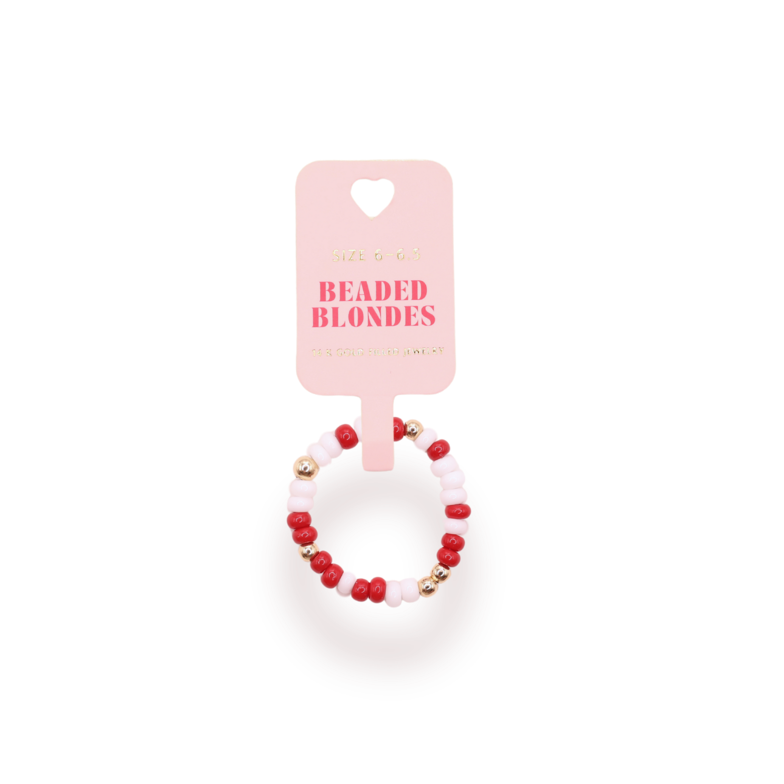 Crimson Red & White Sprinkle Ring