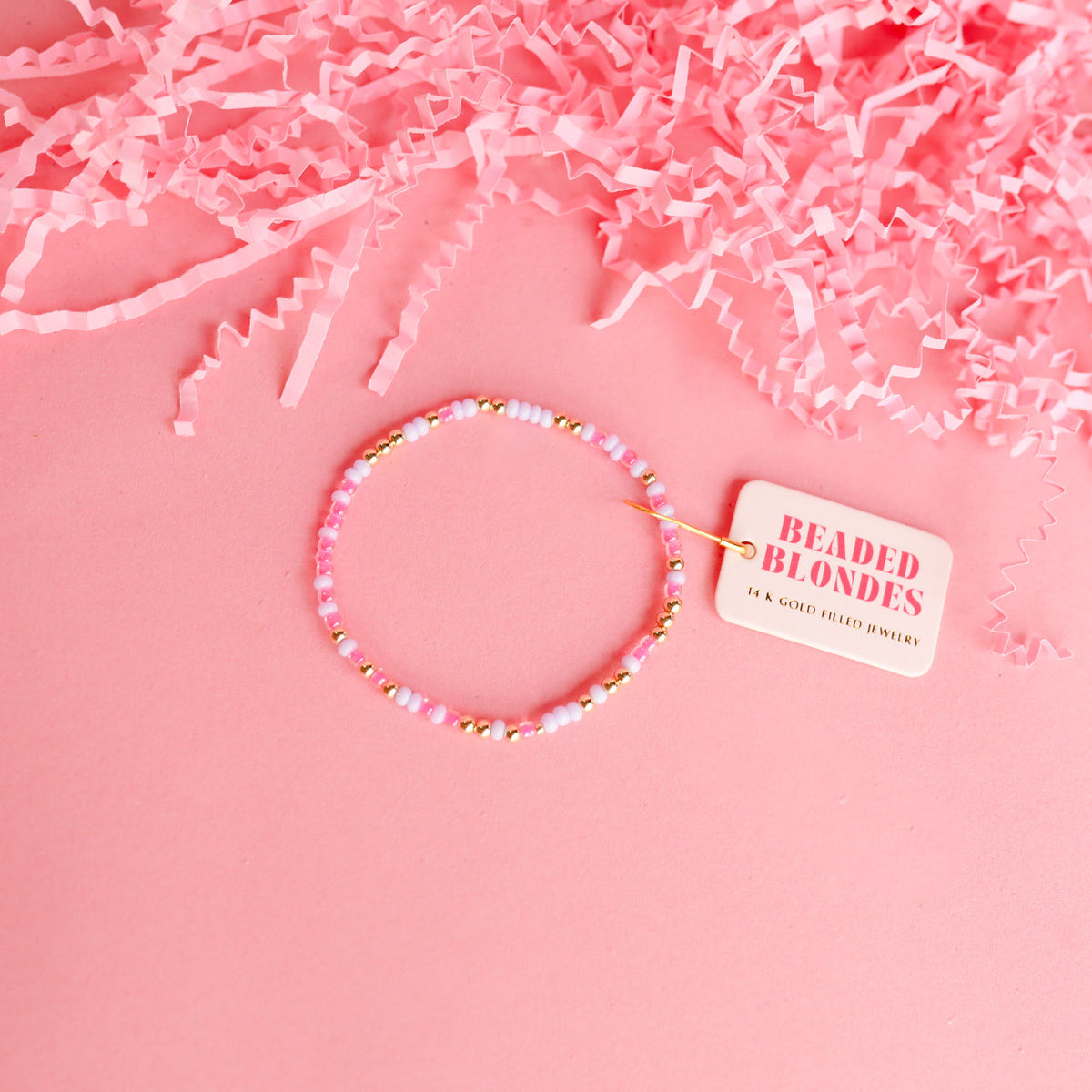 Hot Pink & Lilac Sprinkle Bracelet (Kids Size)