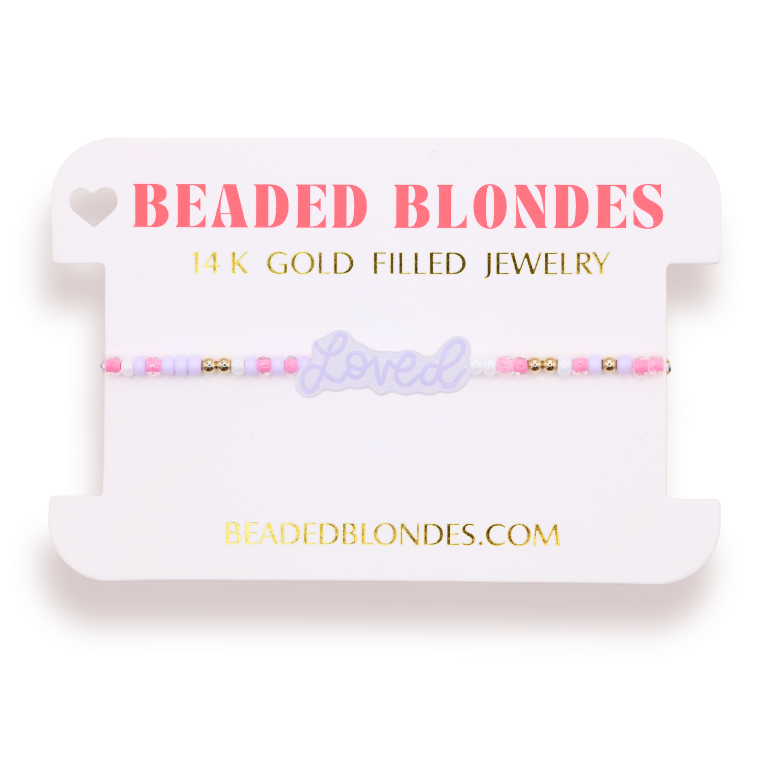 Cursive Loved Bracelet on Color