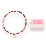 Texas (Maroon and White) State Cutout Charm Bracelet on Color