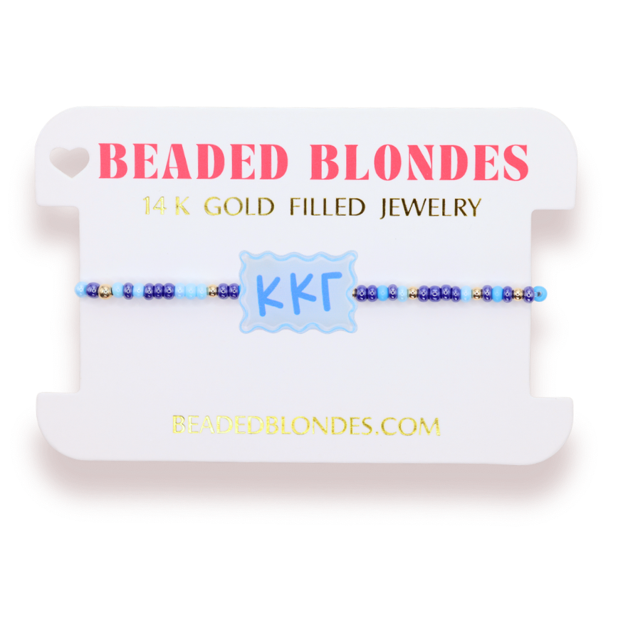 Kappa Kappa Gamma Block Bracelet on Color