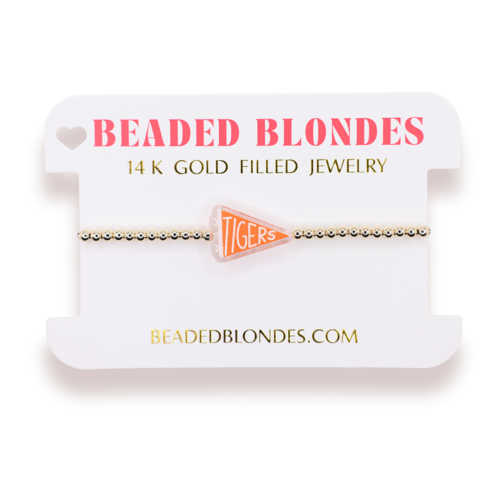 Clemson Tigers Flag Bracelet on Gold