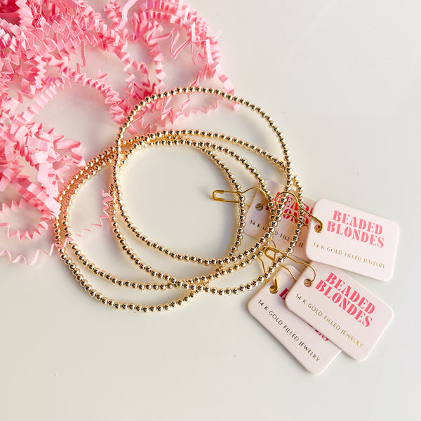 3MM Gold Anklet – Beaded Blondes