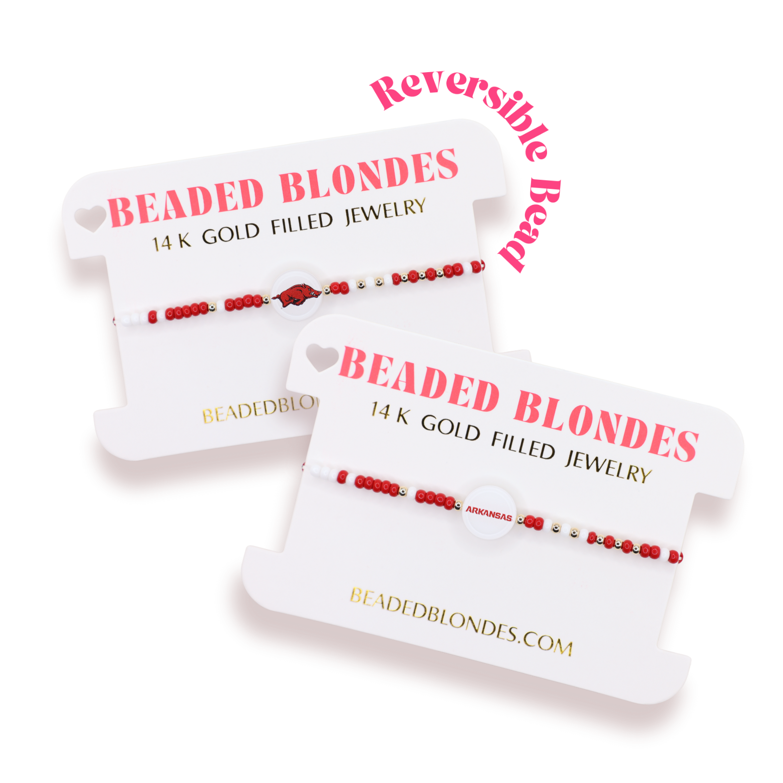 Arkansas Logo Flip Bracelet on Color