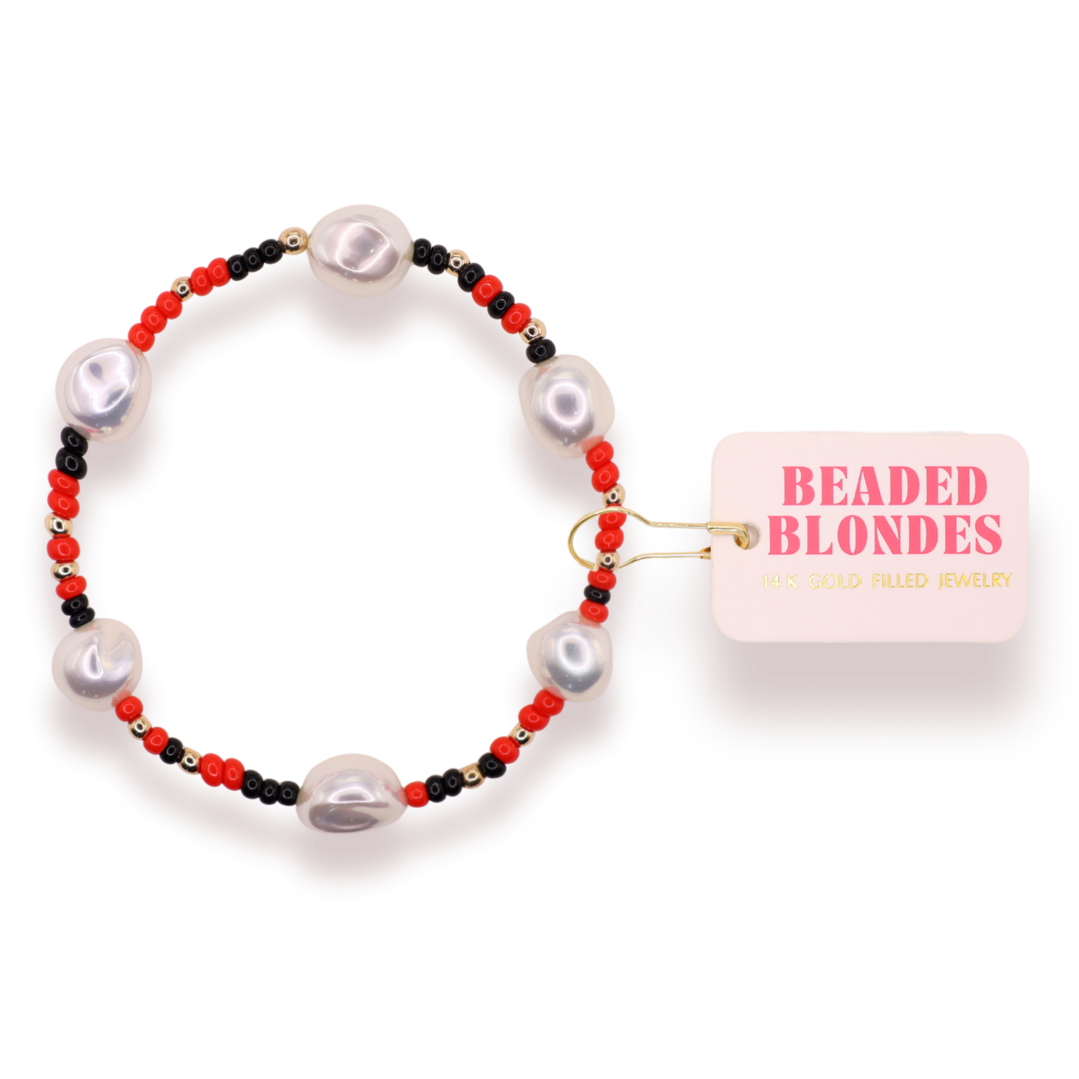 Bright Red and Black Sadie Sprinkle Bracelet