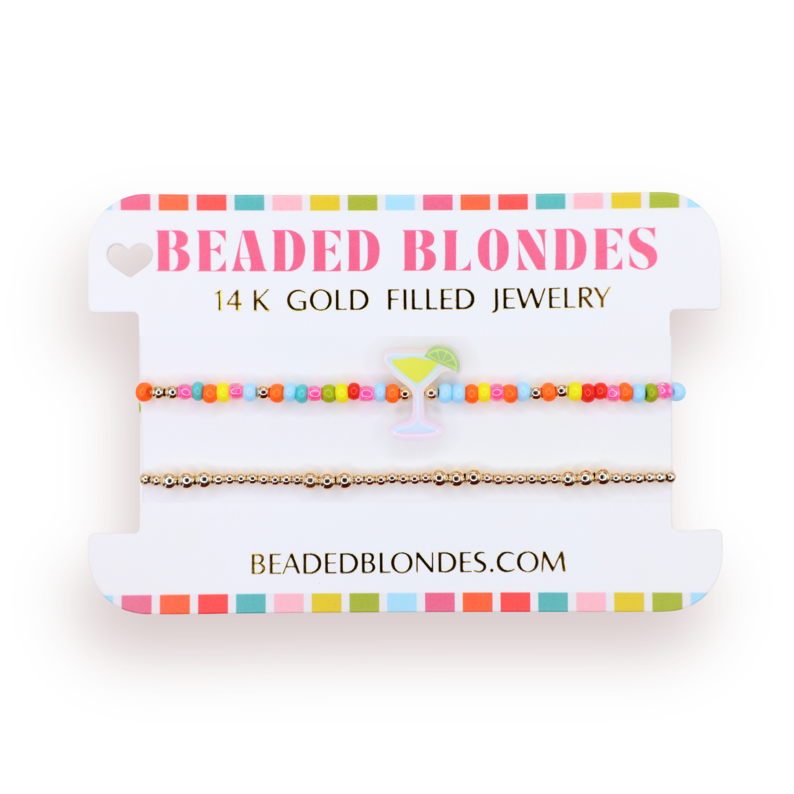 Margarita Bracelet + Dainty ILY Bracelet Stack of 2