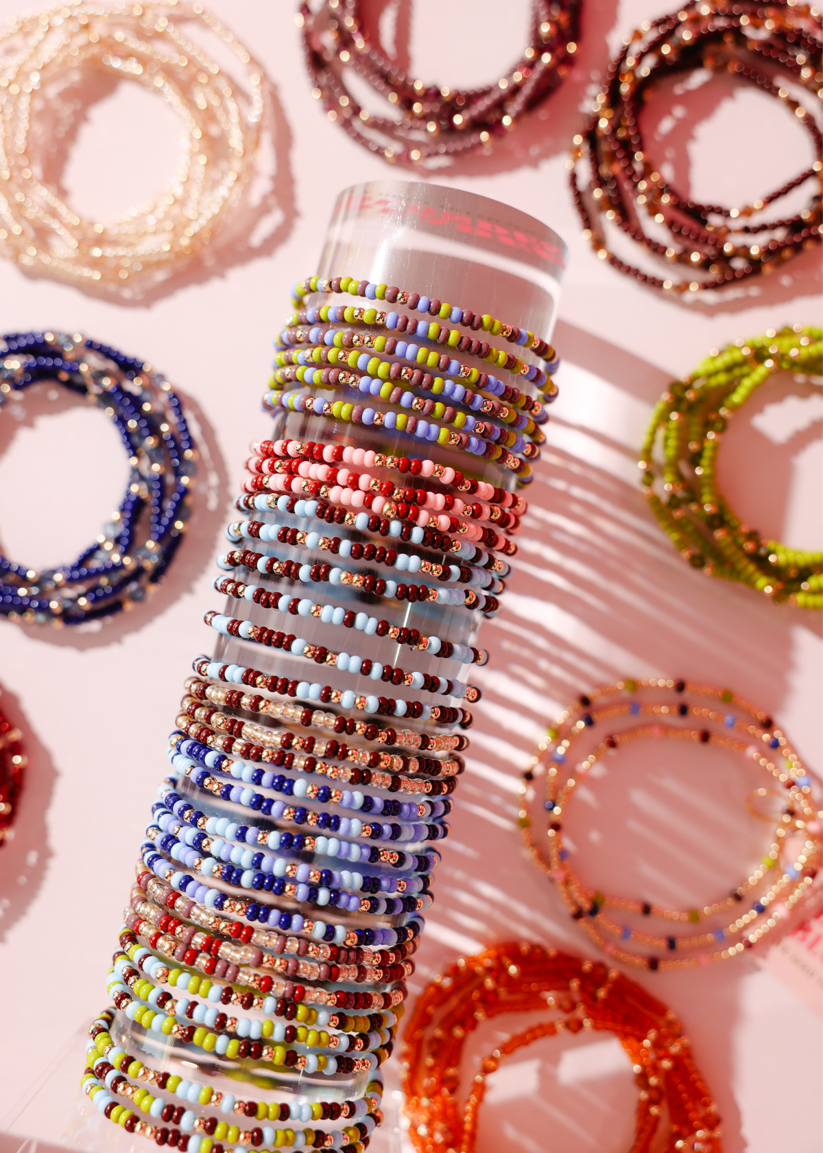 Cranberry Blush Sprinkle Bracelet
