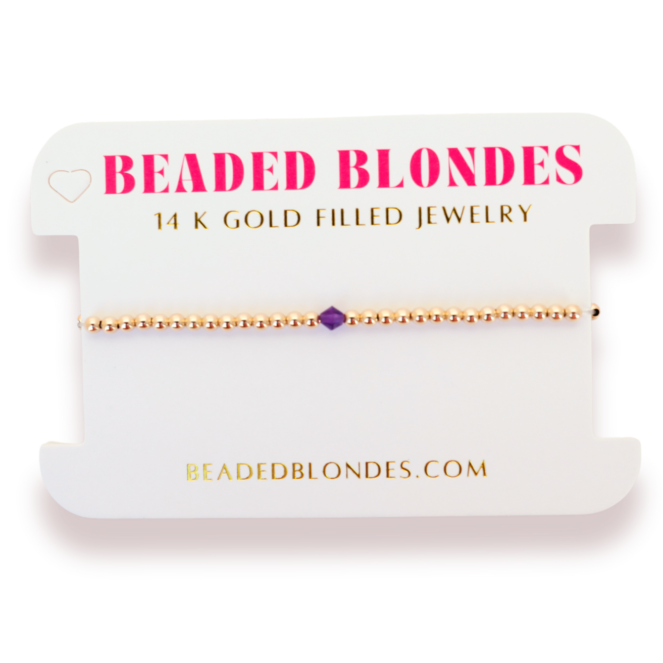 February Amethyst Birthstone Bracelet