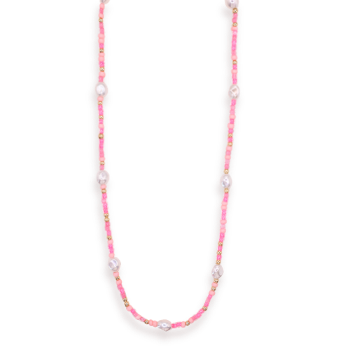 Flamingo Sprinkle Pearl Necklace