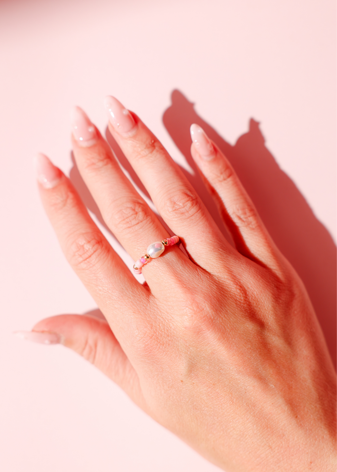 Flamingo Sprinkle Pearl Ring