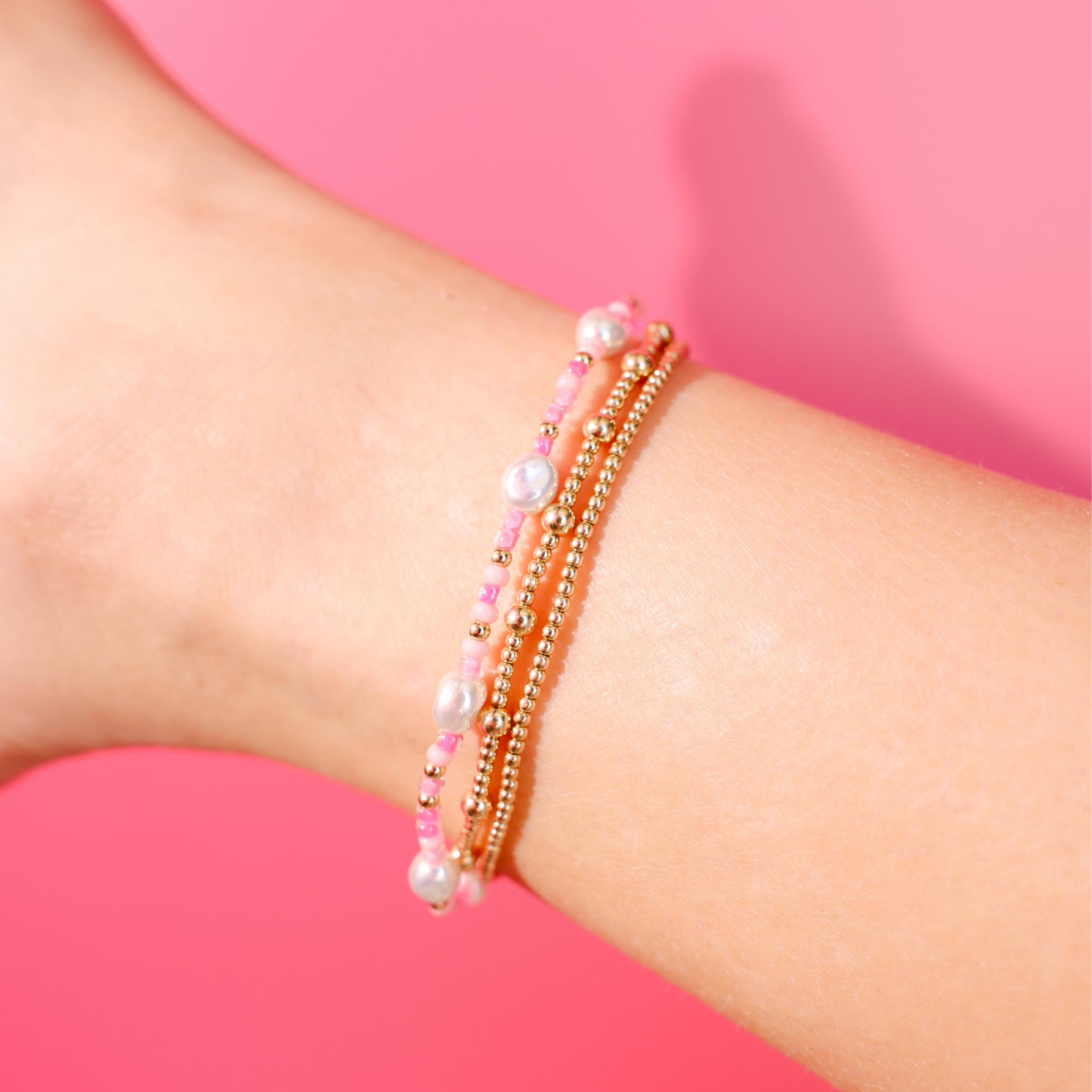 Flamingo Sprinkle Pearl Anklet