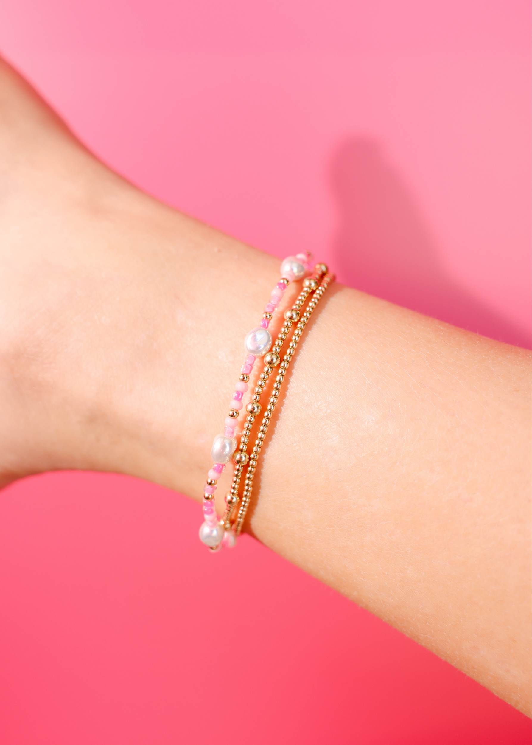Flamingo Sprinkle Pearl Anklet