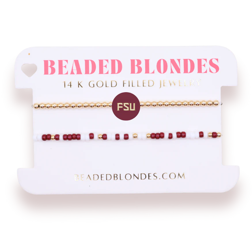 Florida State Logo + Sprinkle Bracelet Stack