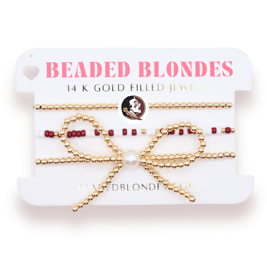 Florida State Logo Bow Stack of 3