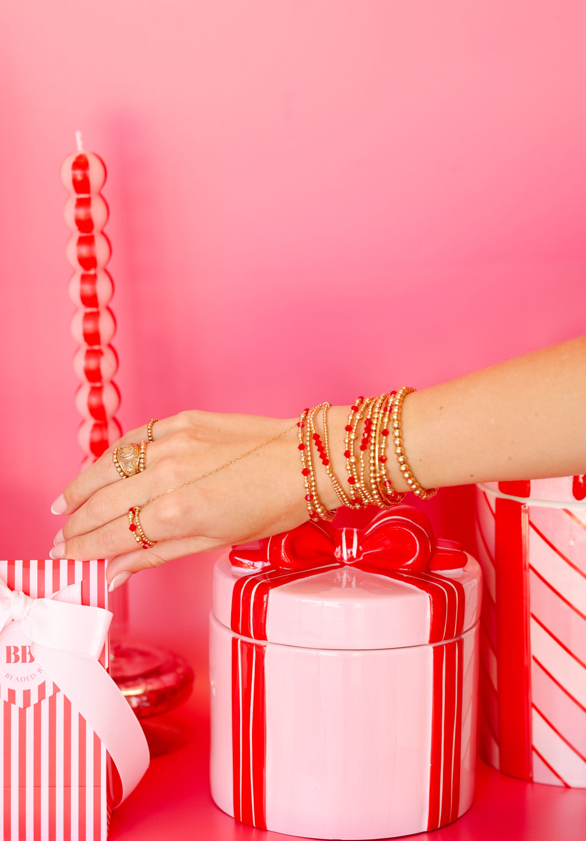 Bright Red June Bracelet