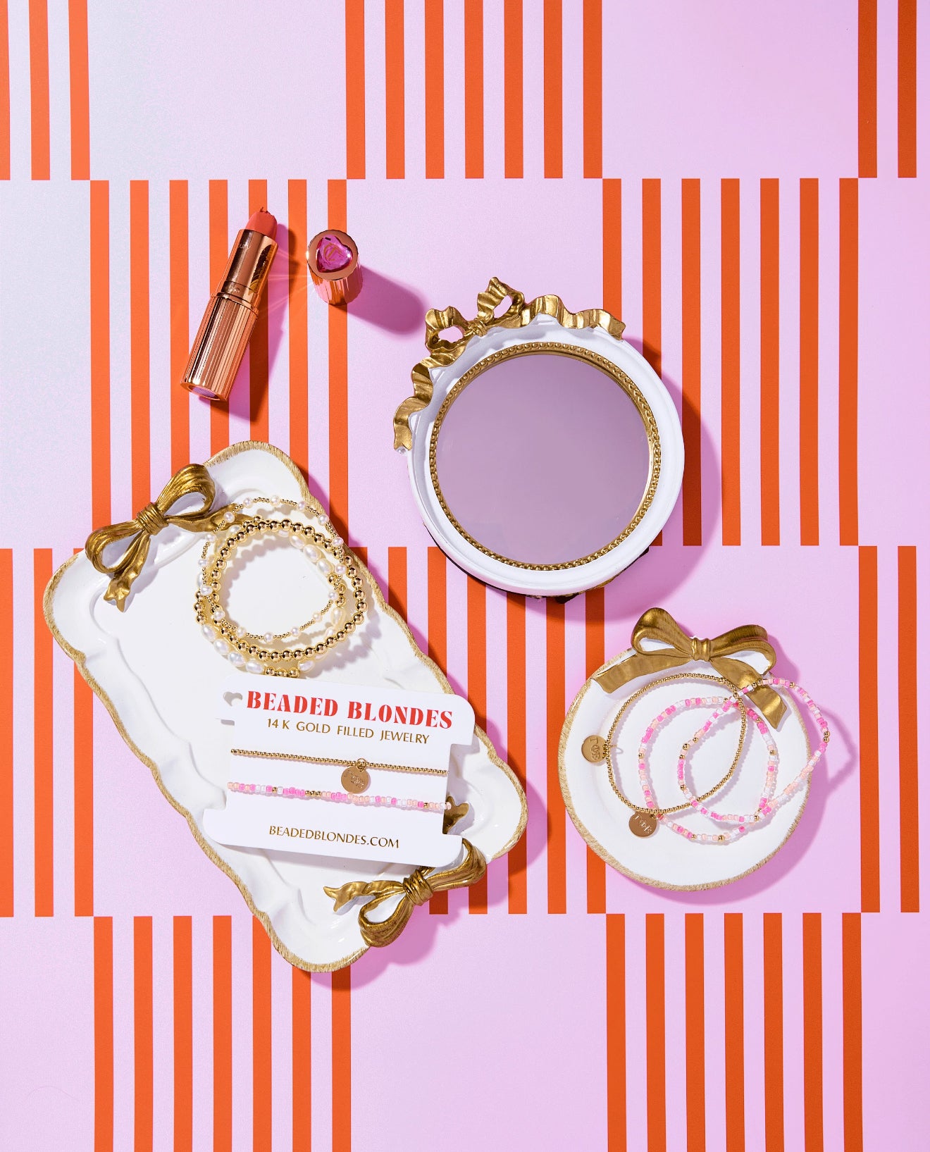 Gamma Phi Beta Sprinkle + Charm Bracelet Stack