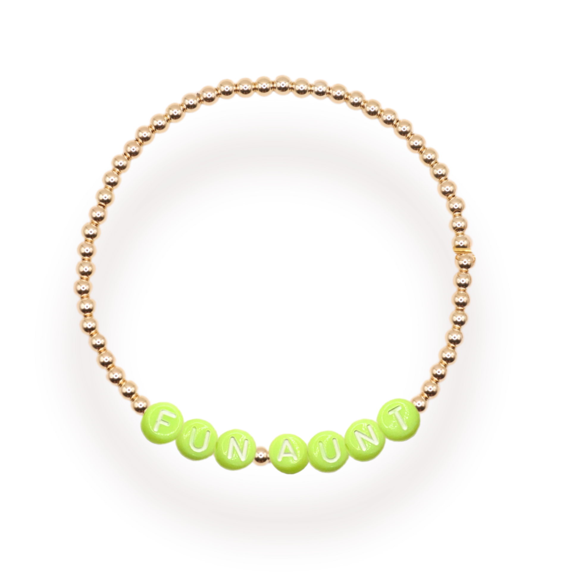 Custom Green Pastel Letter Bracelet