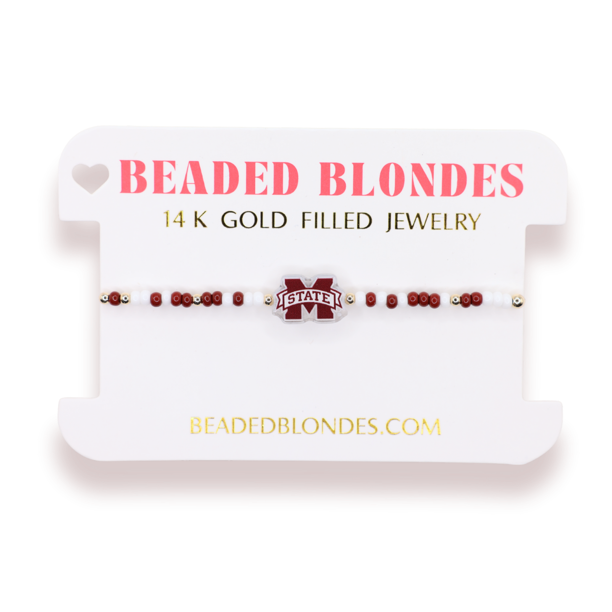 Mississippi State Logo Bracelet on Color