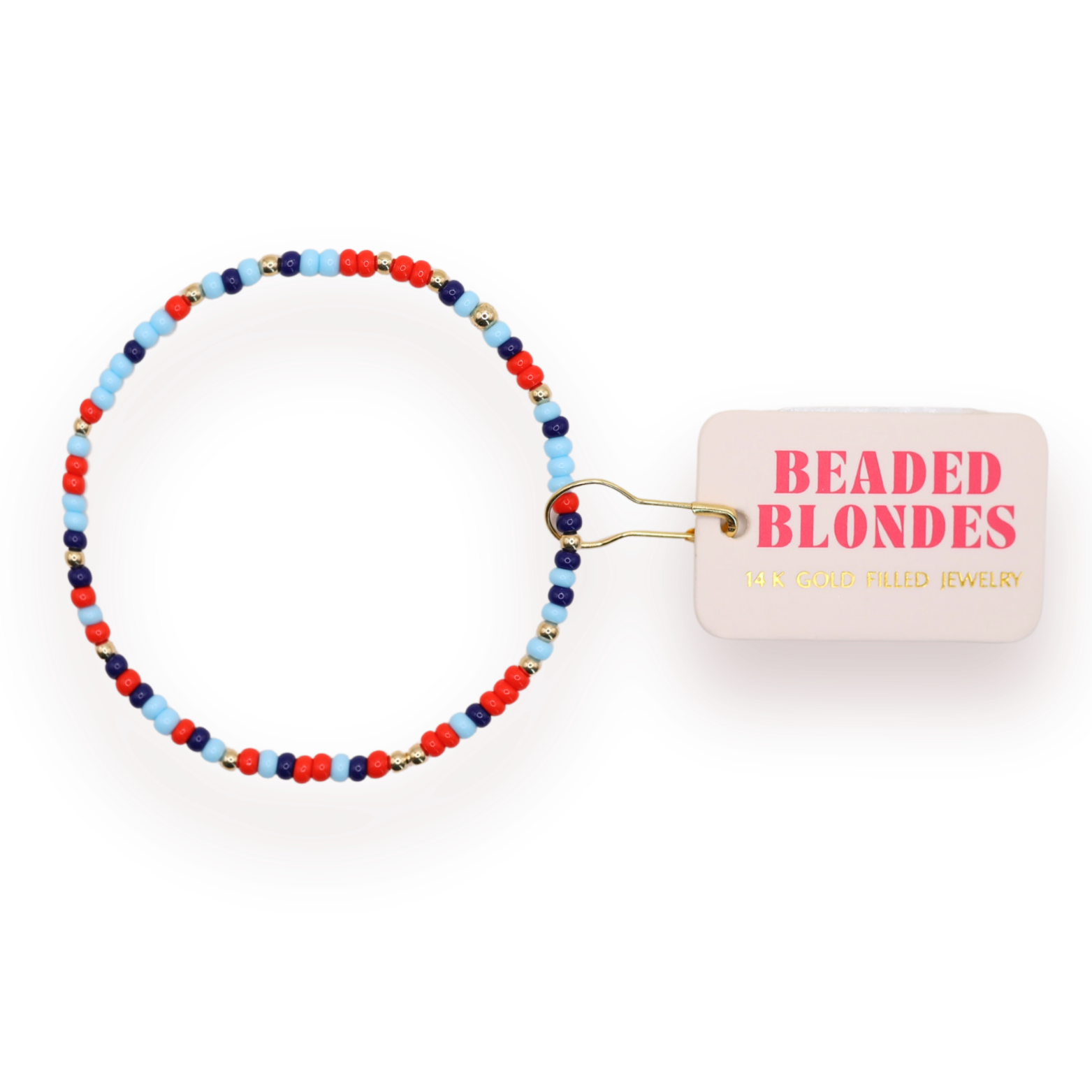 Red and Blues Sprinkle Bracelet (Kids Size)