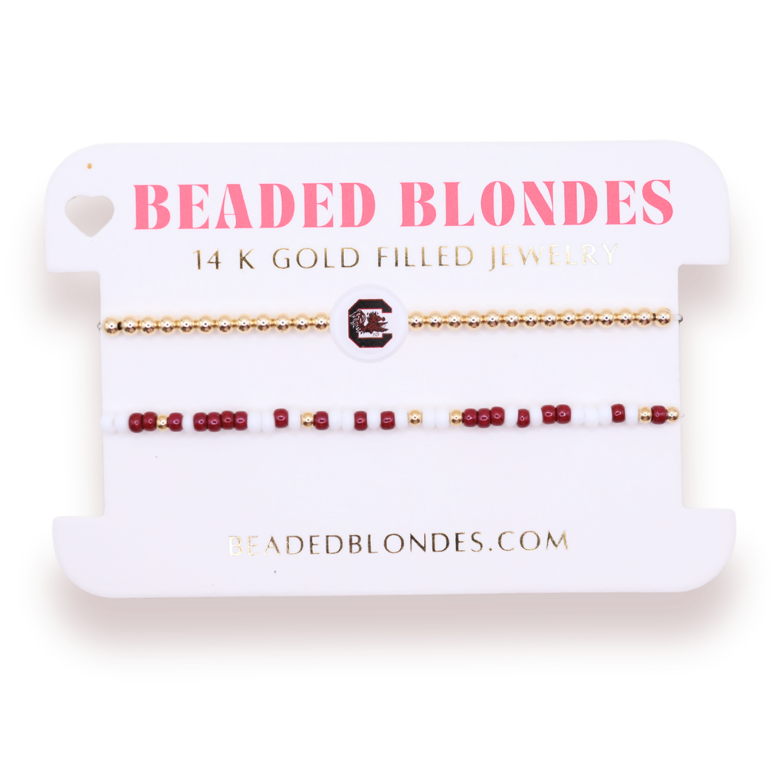 Gamecocks + Sprinkle Logo Bracelet Stack of 2