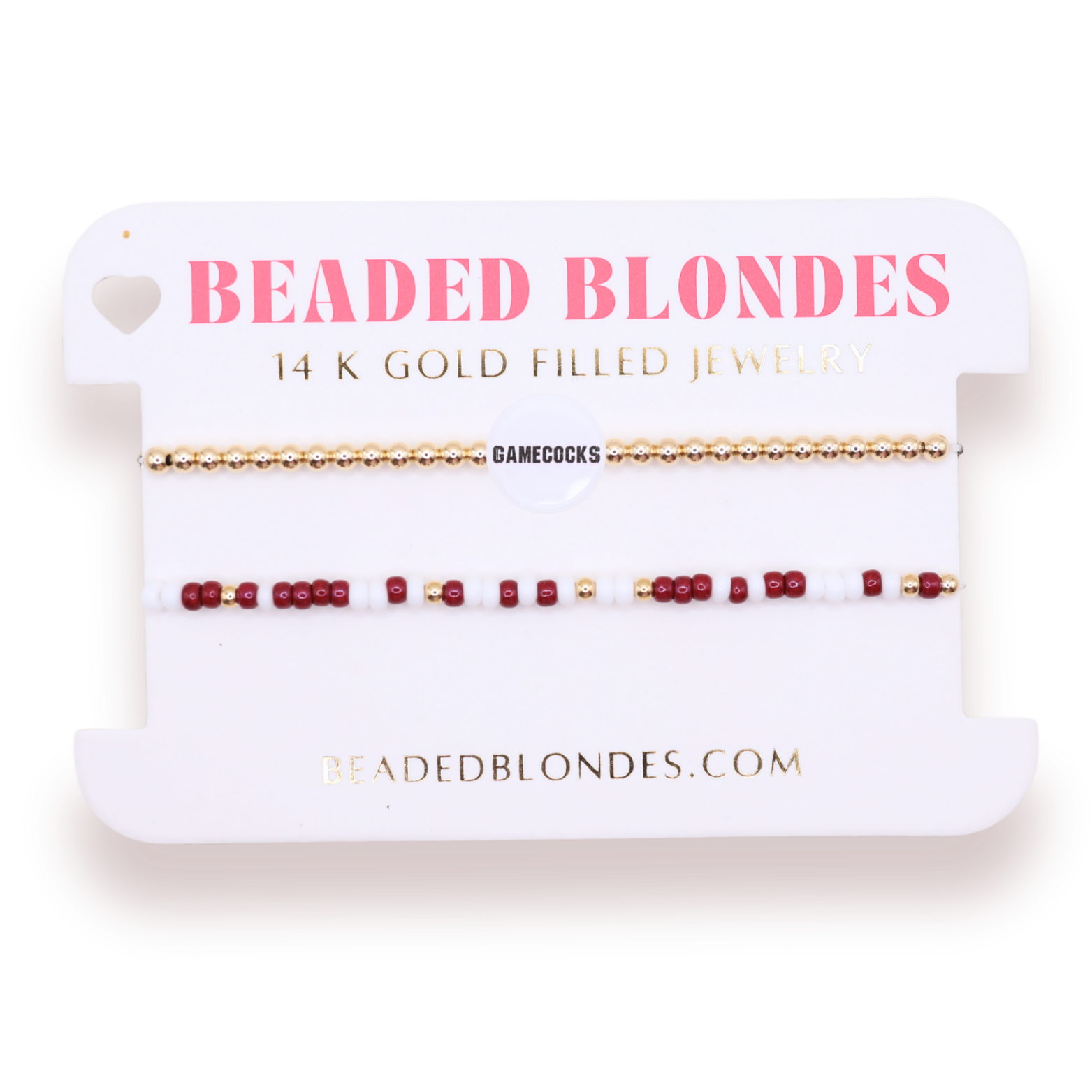 Gamecocks + Sprinkle Logo Bracelet Stack of 2