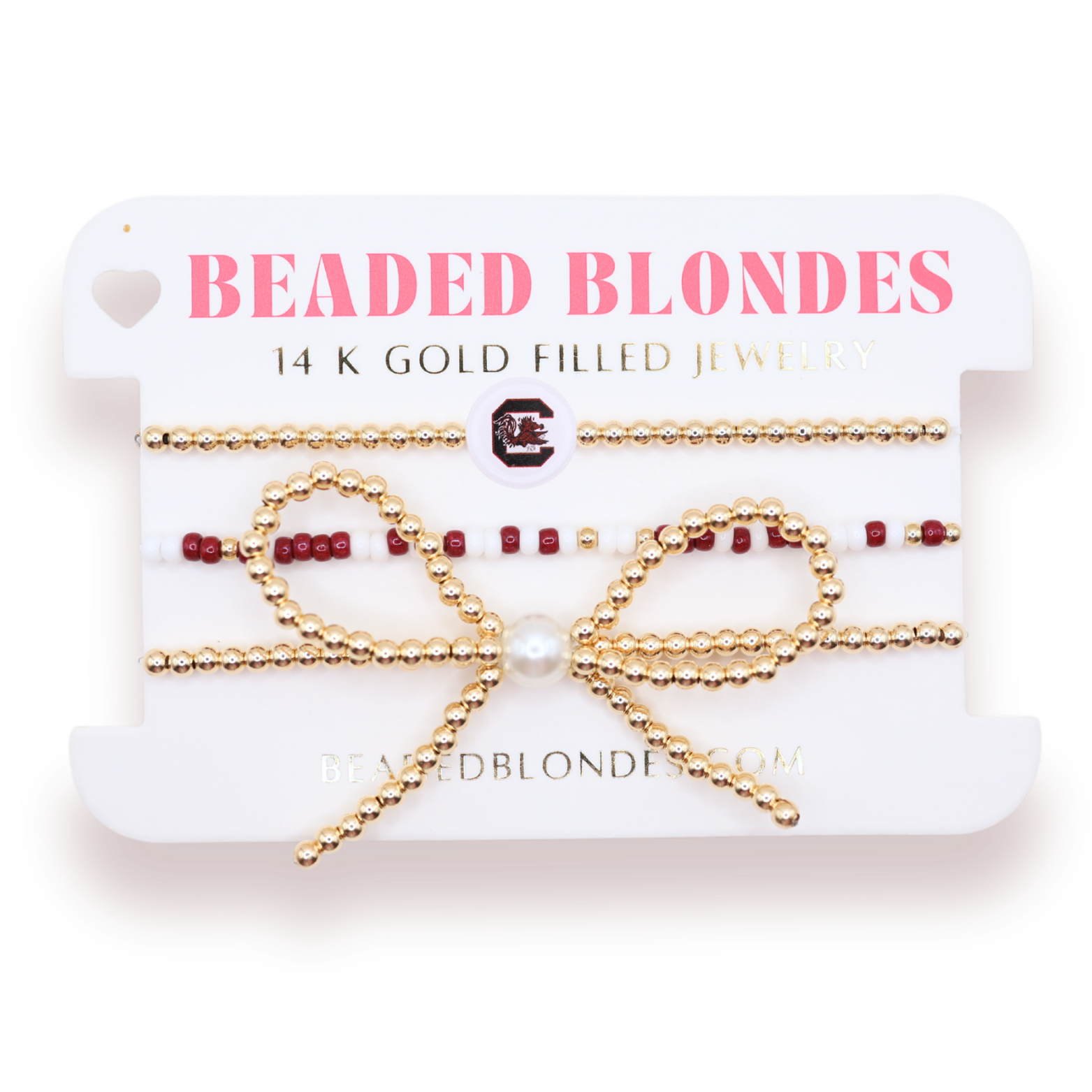 Gamecocks Logo Bow Stack of 3