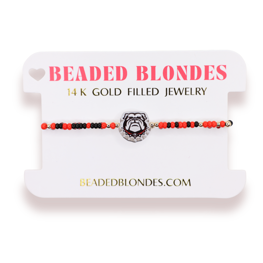 Bulldog Mascot Bracelet on Color