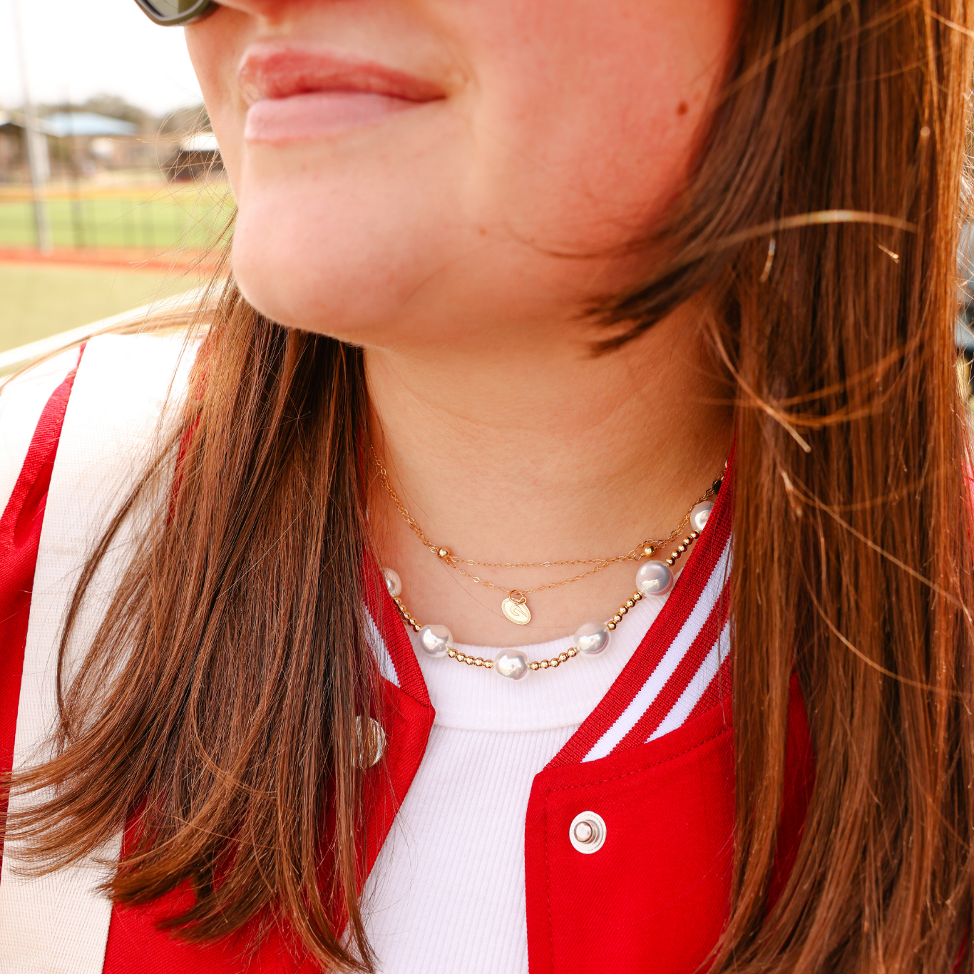 Georgia State Cut Out Charm Necklace