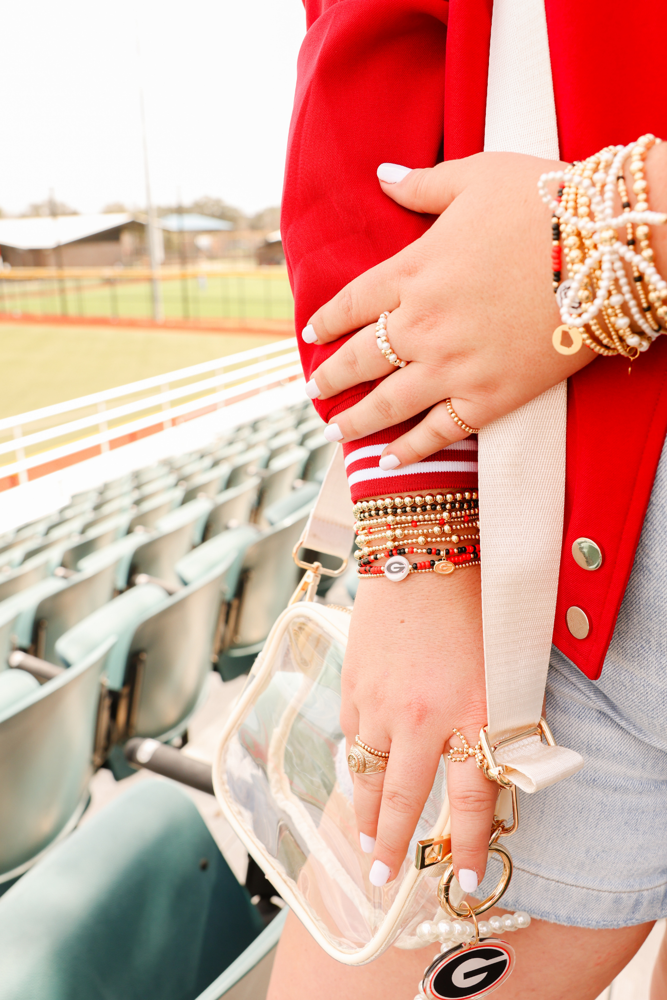 Georgia Logo Charm Bracelet on Gold