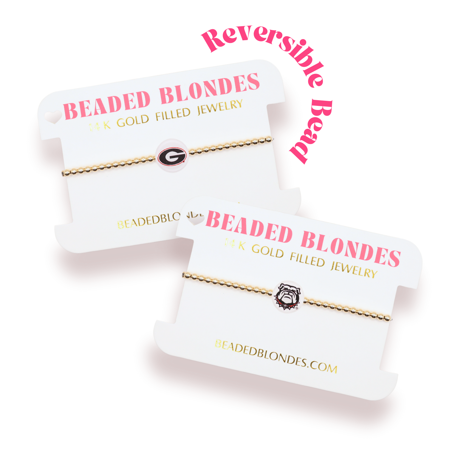 Georgia/Bulldogs Logo + Sprinkle Bracelet Stack