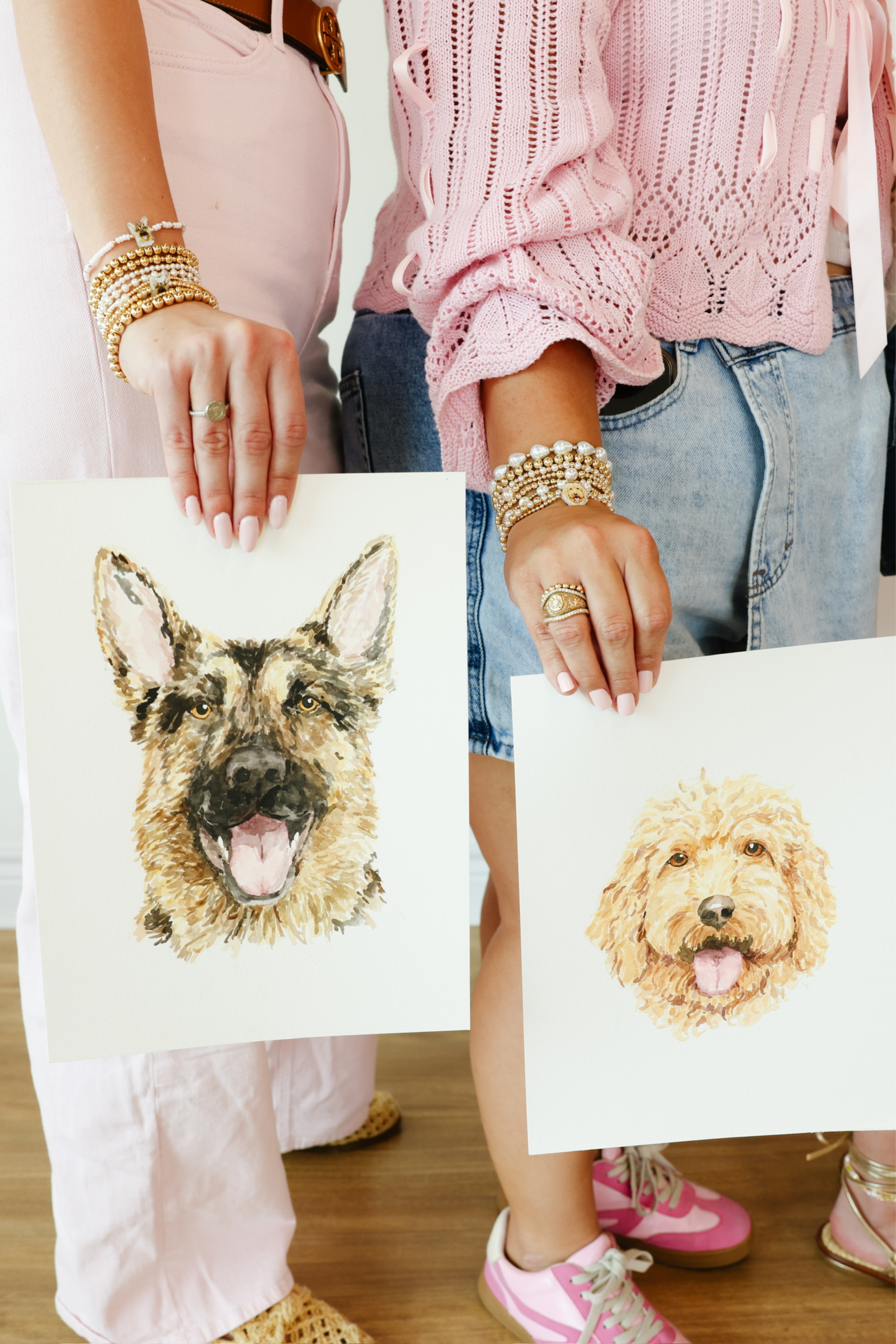 Golden Doodle Bracelet on Black Sprinkle