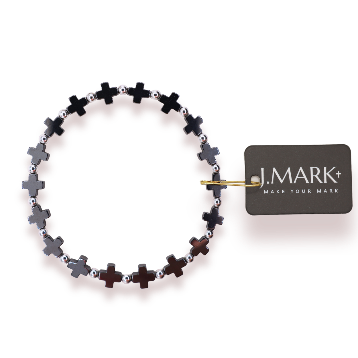 J. Mark: Cross Bracelet in Silver