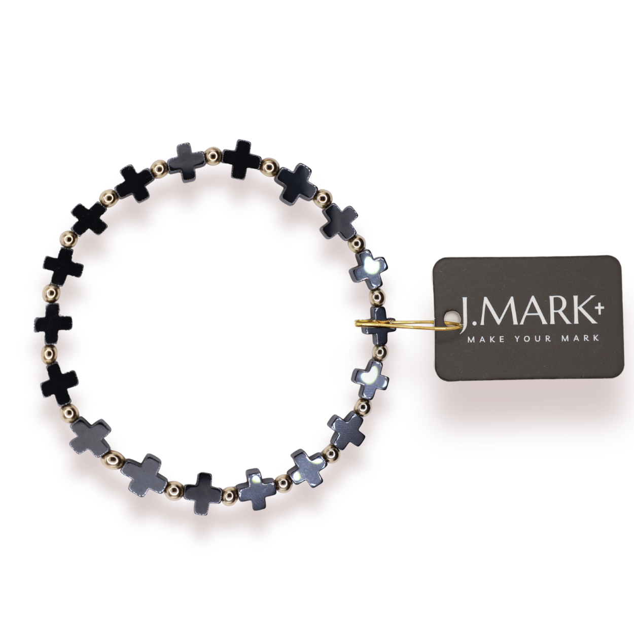 J. Mark: Cross Bracelet in Gold