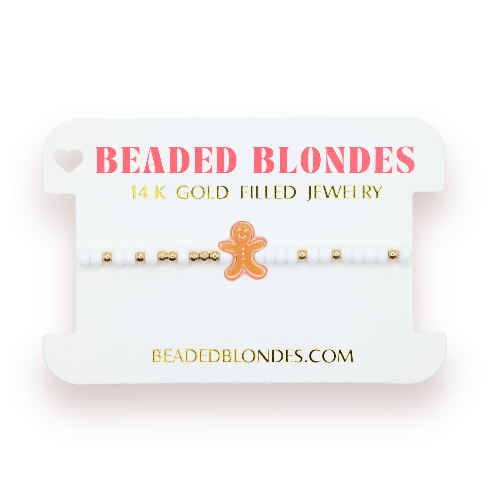 Gingerbread on White Sprinkle Bracelet (Sale)