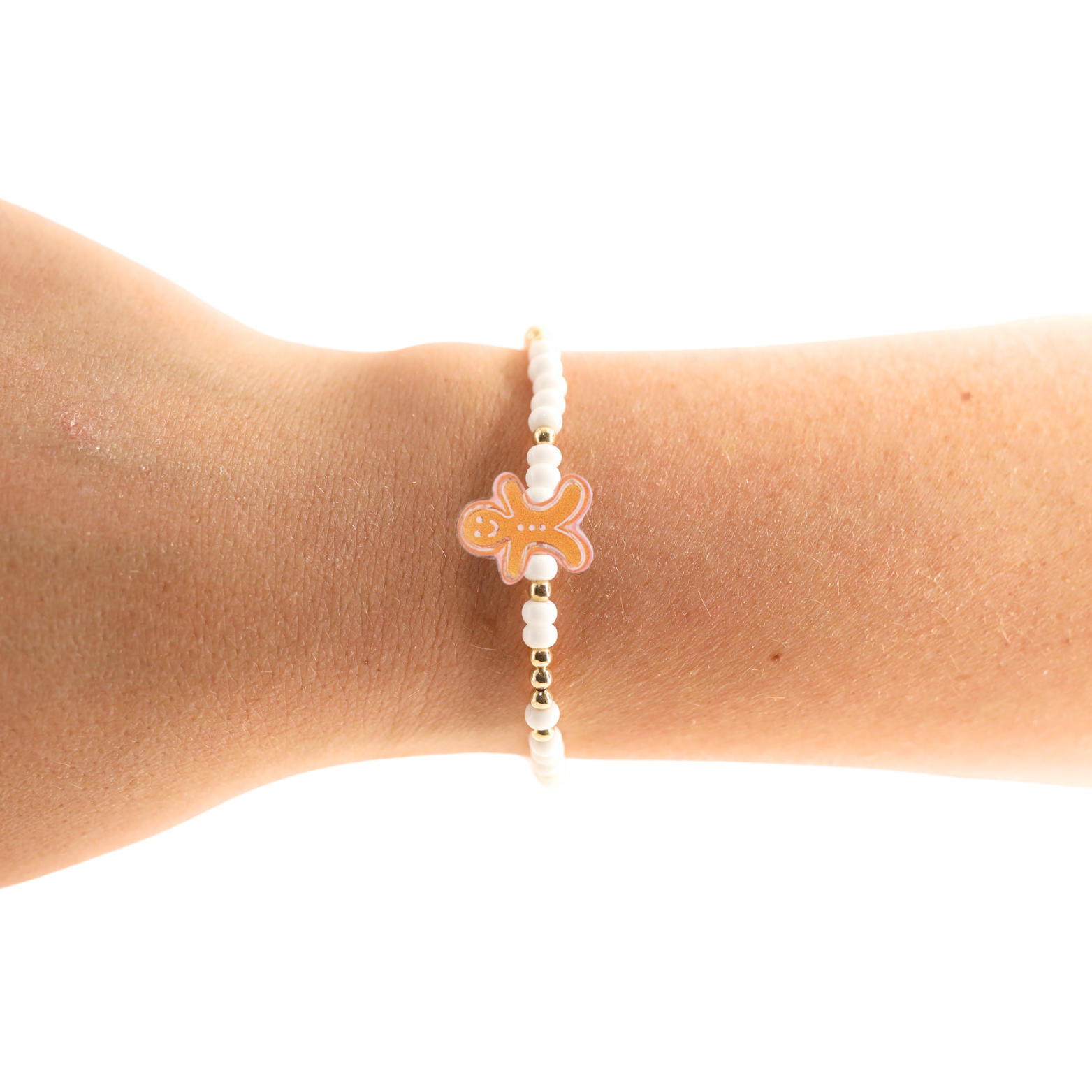 Gingerbread on White Sprinkle Bracelet (Sale)