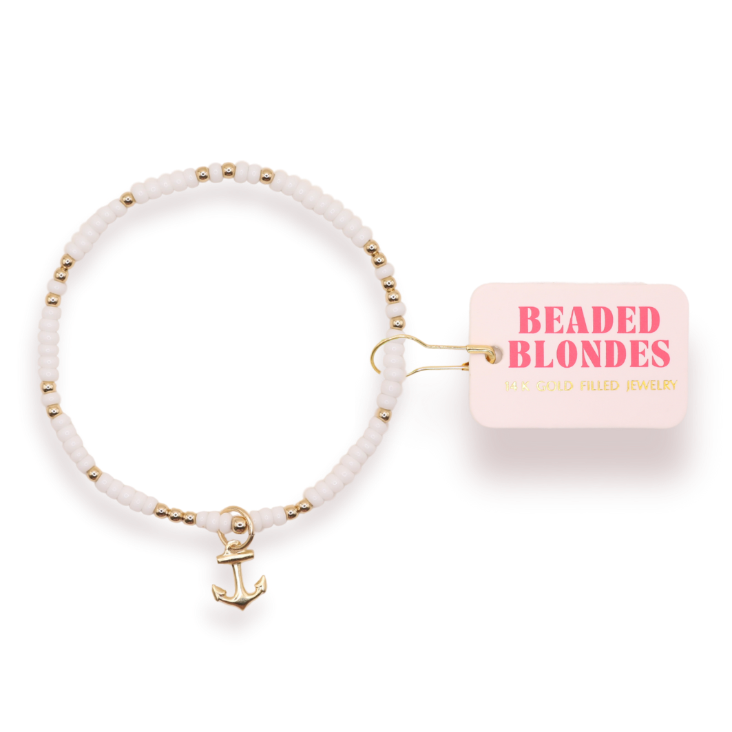 Anchor Gold Charm Bracelet (Kids Size)