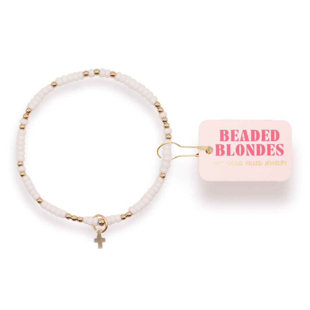 Mini Cross Charm Bracelet (Kids Size)