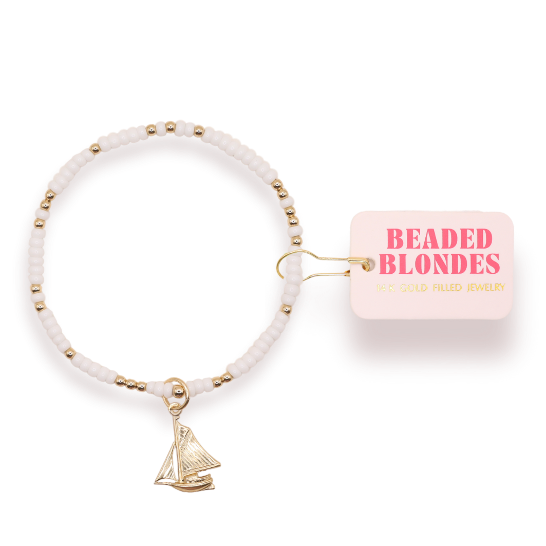 Sailboat Gold Charm Bracelet