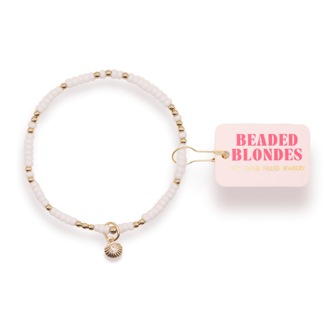 Gold Shell Charm Bracelet (Kids Size)